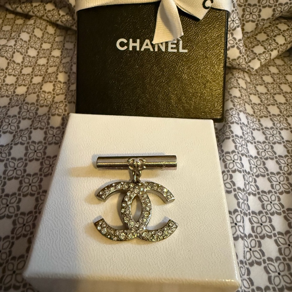 Chanel Silver Brooch Necklace ****Price Firm***